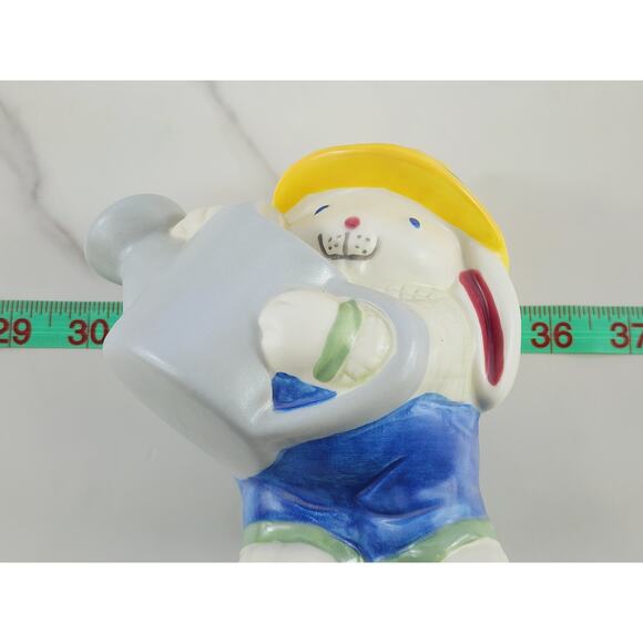 Pottery Rabbit Bunny Gardener Easter Salt Shaker 5 1/4" TIC USA Ceramic Vintage - Picture 16 of 16